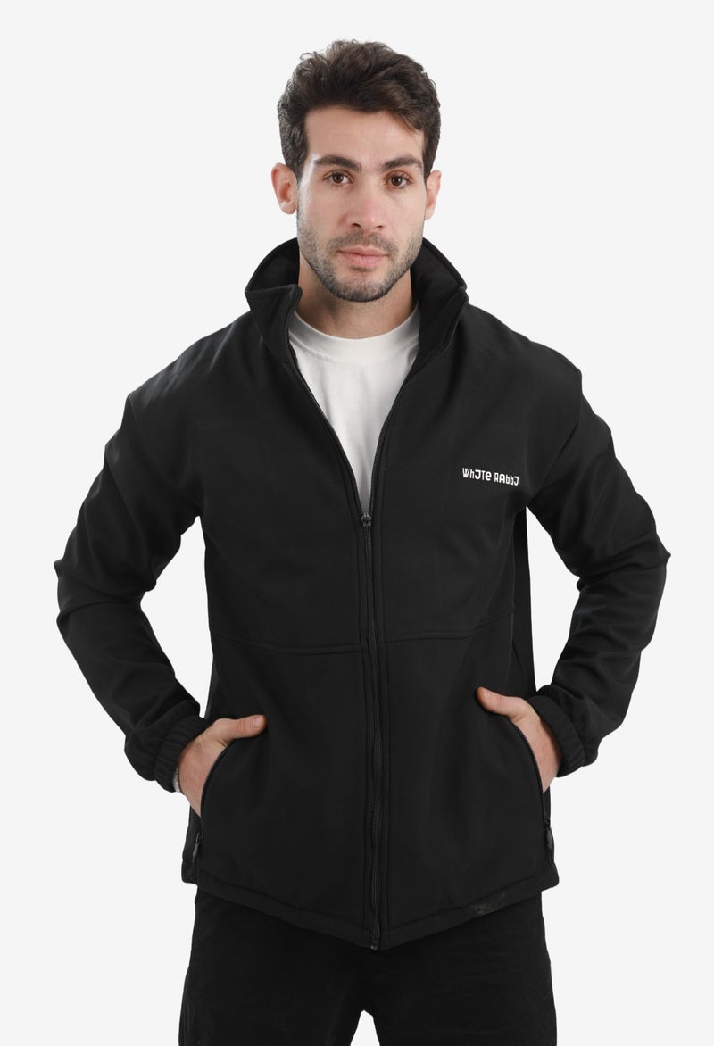 White Rabbit Men’s Softshell Water-Resistant Jacket – Windproof Lightweight Design with Full Zipper - Image 1